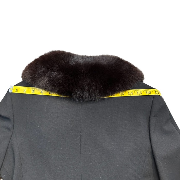 Blumarine black blazer jacket with fur trim Sz 10 I 44 - Picture 14 of 16